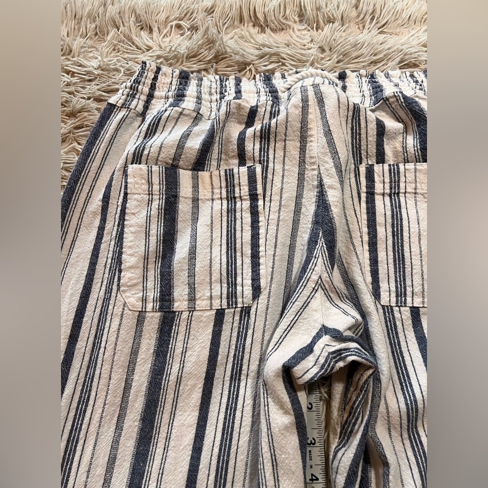 Roxy Blue & White Oceanside Stripe Flare Beach Linen Blend, XL - Picture 11 of 14